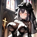 エナメルブラックウェディングドレス🔞 6枚目