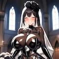 エナメルブラックウェディングドレス🔞 5枚目
