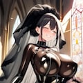 エナメルブラックウェディングドレス🔞 9枚目