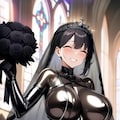 エナメルブラックウェディングドレス🔞 8枚目