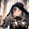 エナメルブラックウェディングドレス🔞 3枚目