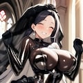 エナメルブラックウェディングドレス🔞 7枚目