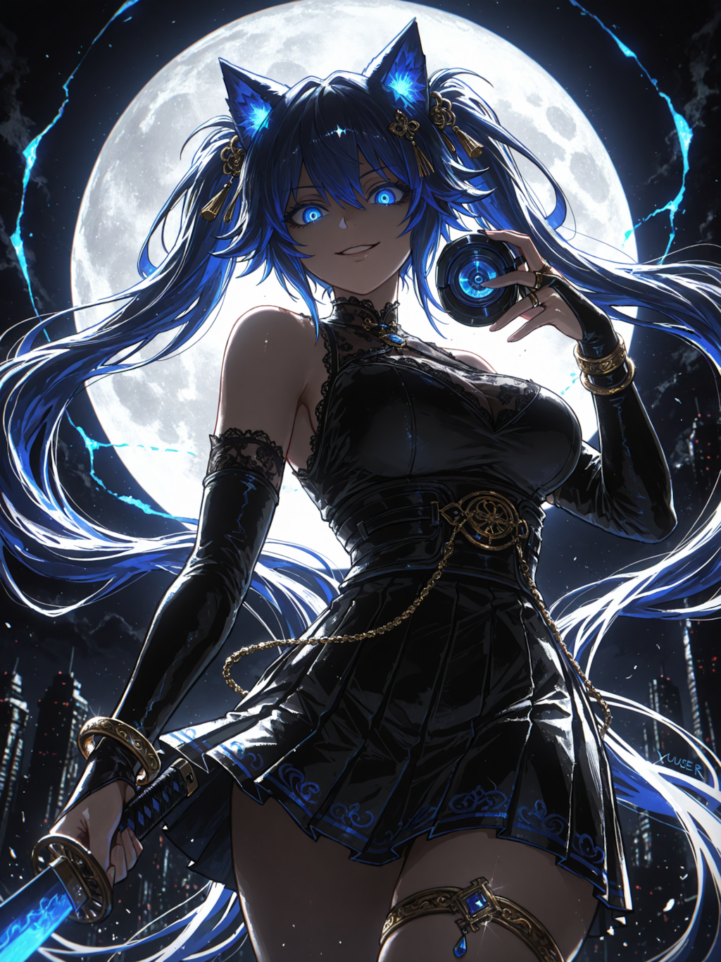 青き炎を纏う夜の姫