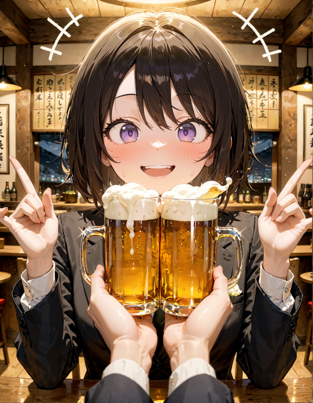 今日は居酒屋で乾杯の日。グッドスーツの日。黒ラベルの日　その２