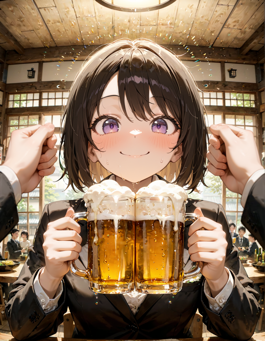 今日は居酒屋で乾杯の日。グッドスーツの日。黒ラベルの日　その２