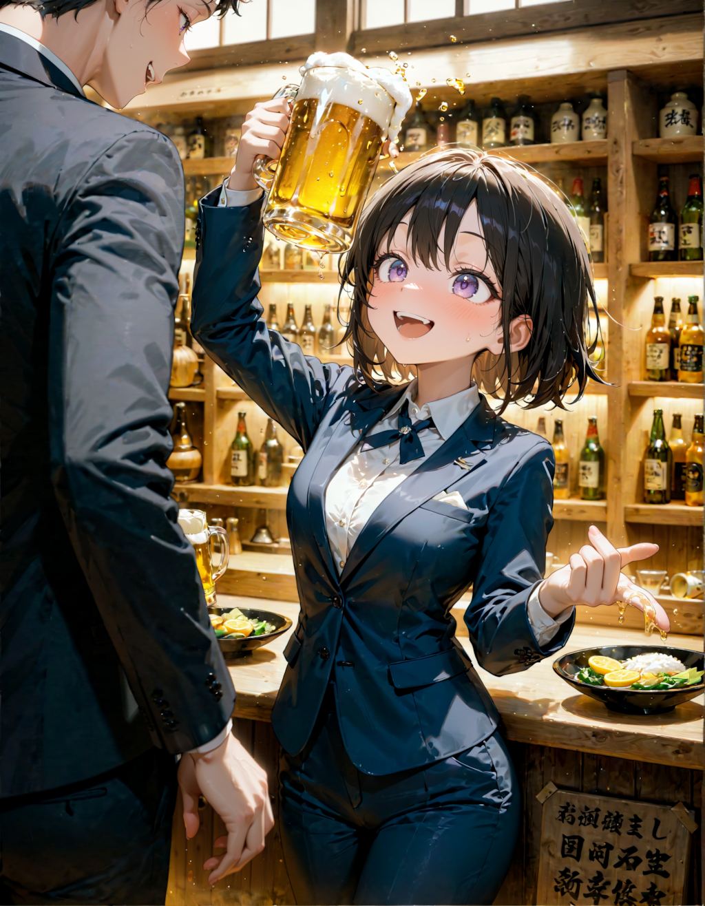 今日は居酒屋で乾杯の日。グッドスーツの日。黒ラベルの日　その２