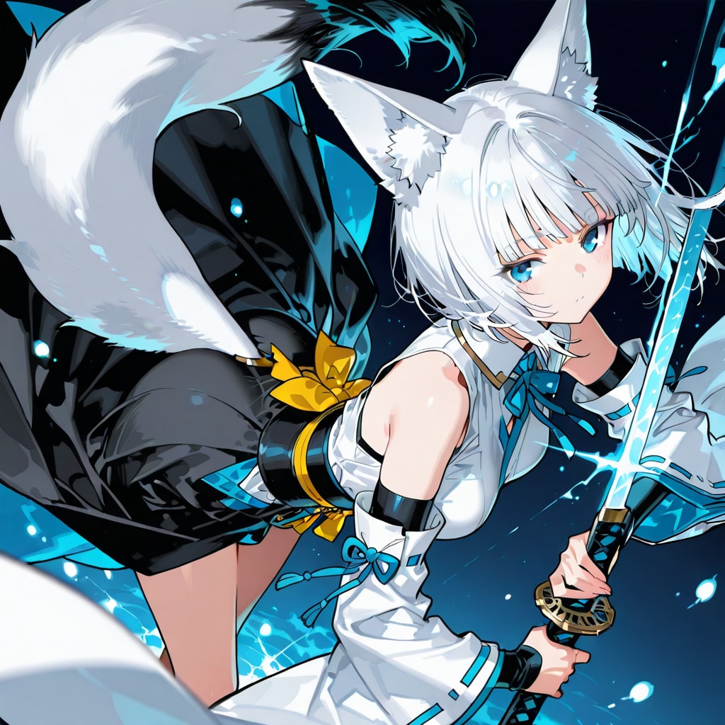 白狐 | の人気AIイラスト・グラビア