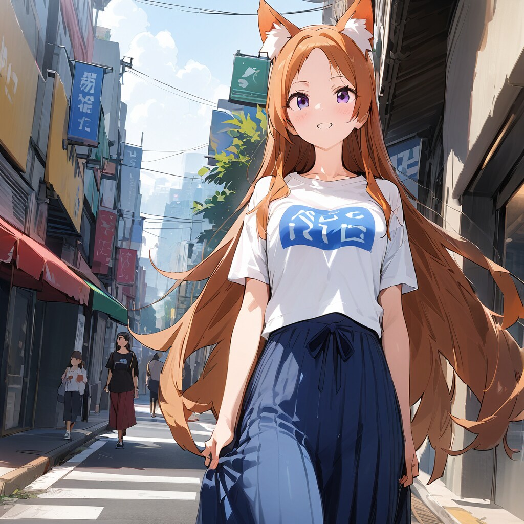 町中で通ると挨拶をくれるタイプの女性 | の人気AIイラスト・グラビア