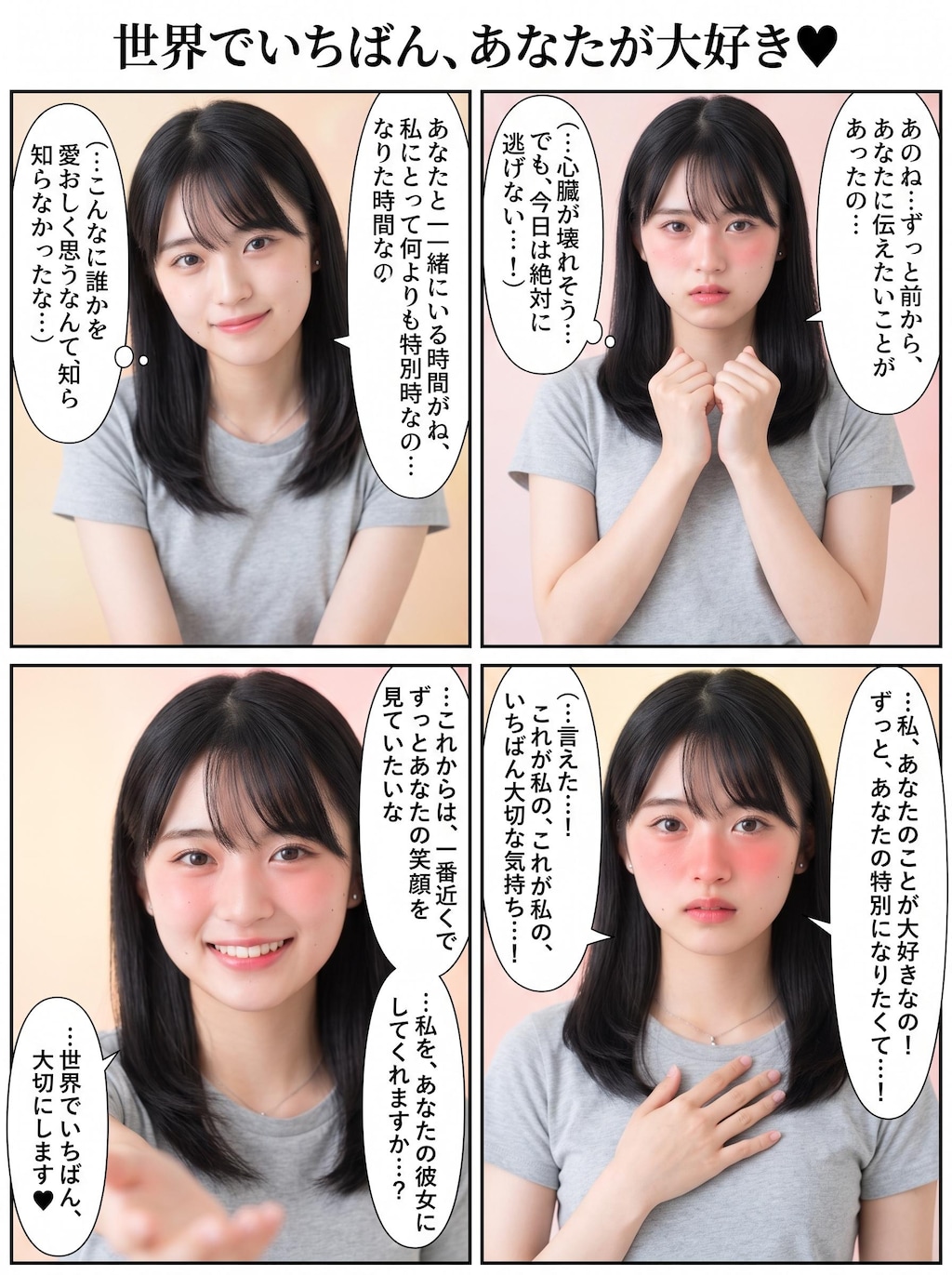 「世界でいちばん、あなたが好き♥」プロンプト