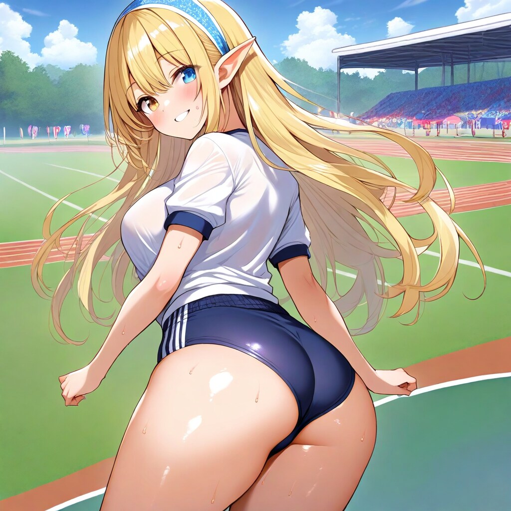 金髪ブルマエルフさん