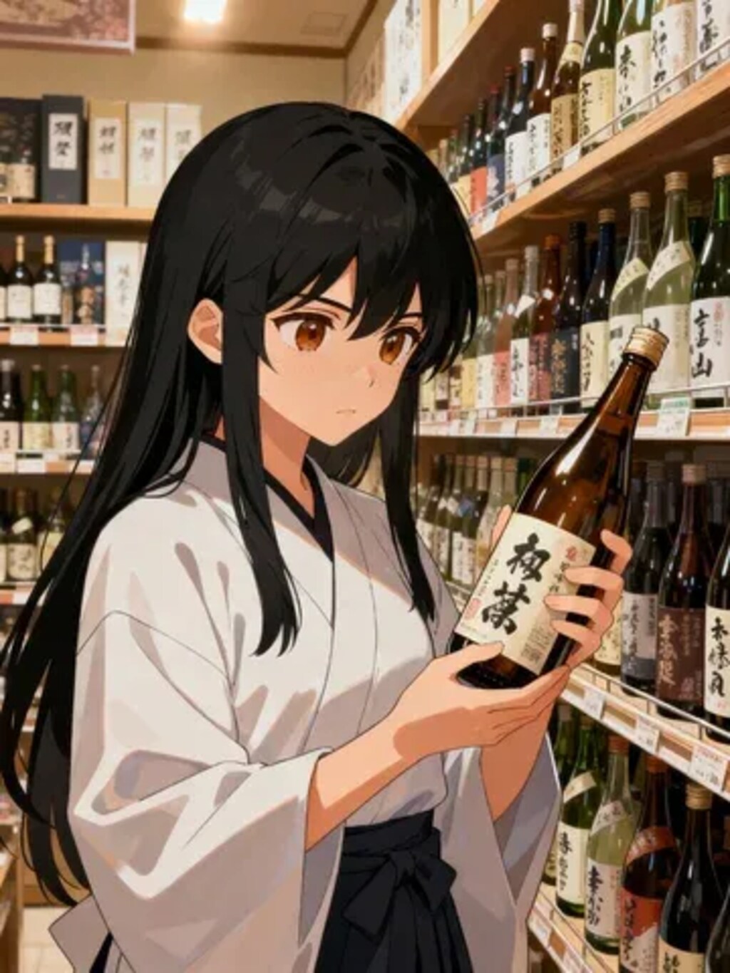 お酒を買うさくらちゃん
