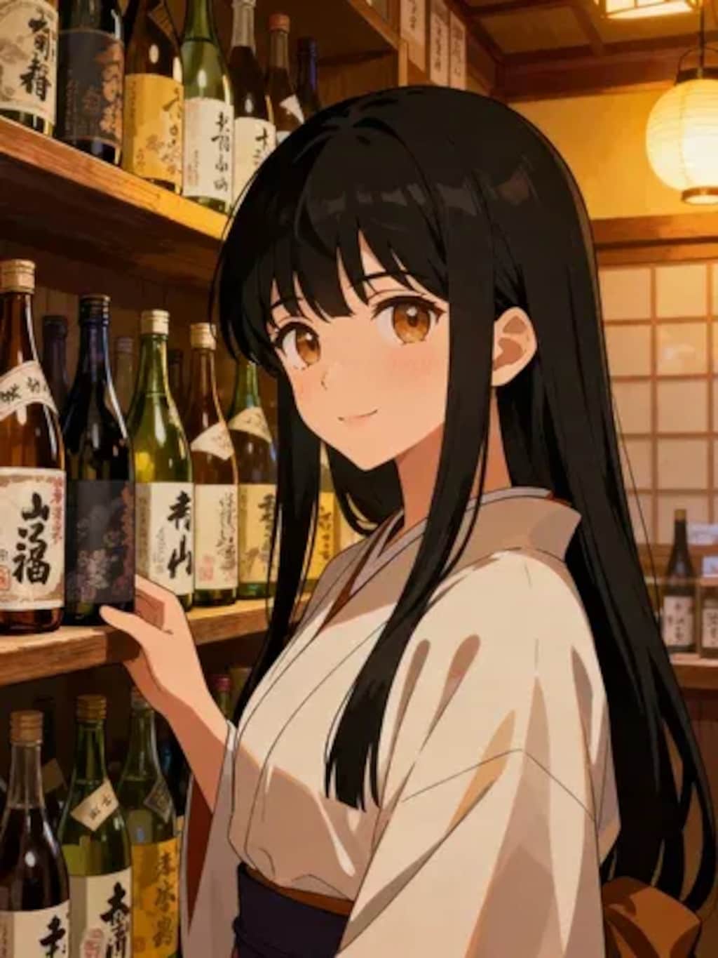 お酒を買うさくらちゃん