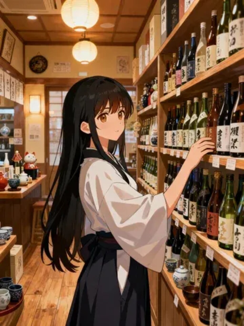 お酒を買うさくらちゃん