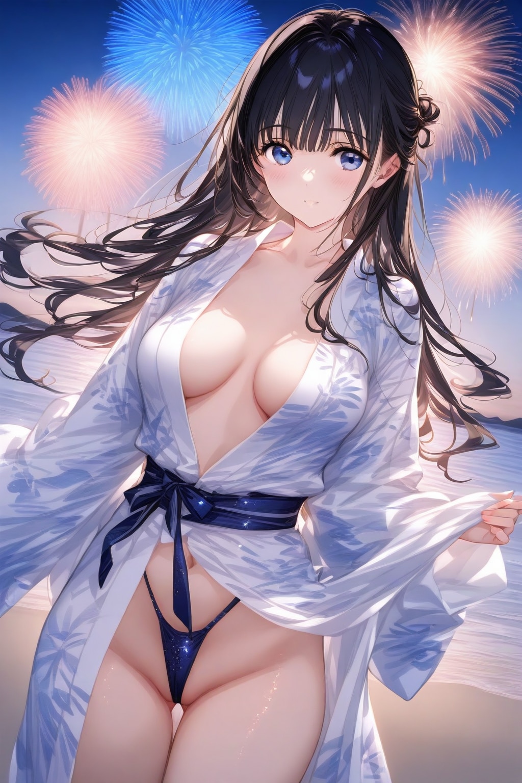 浴衣の中に