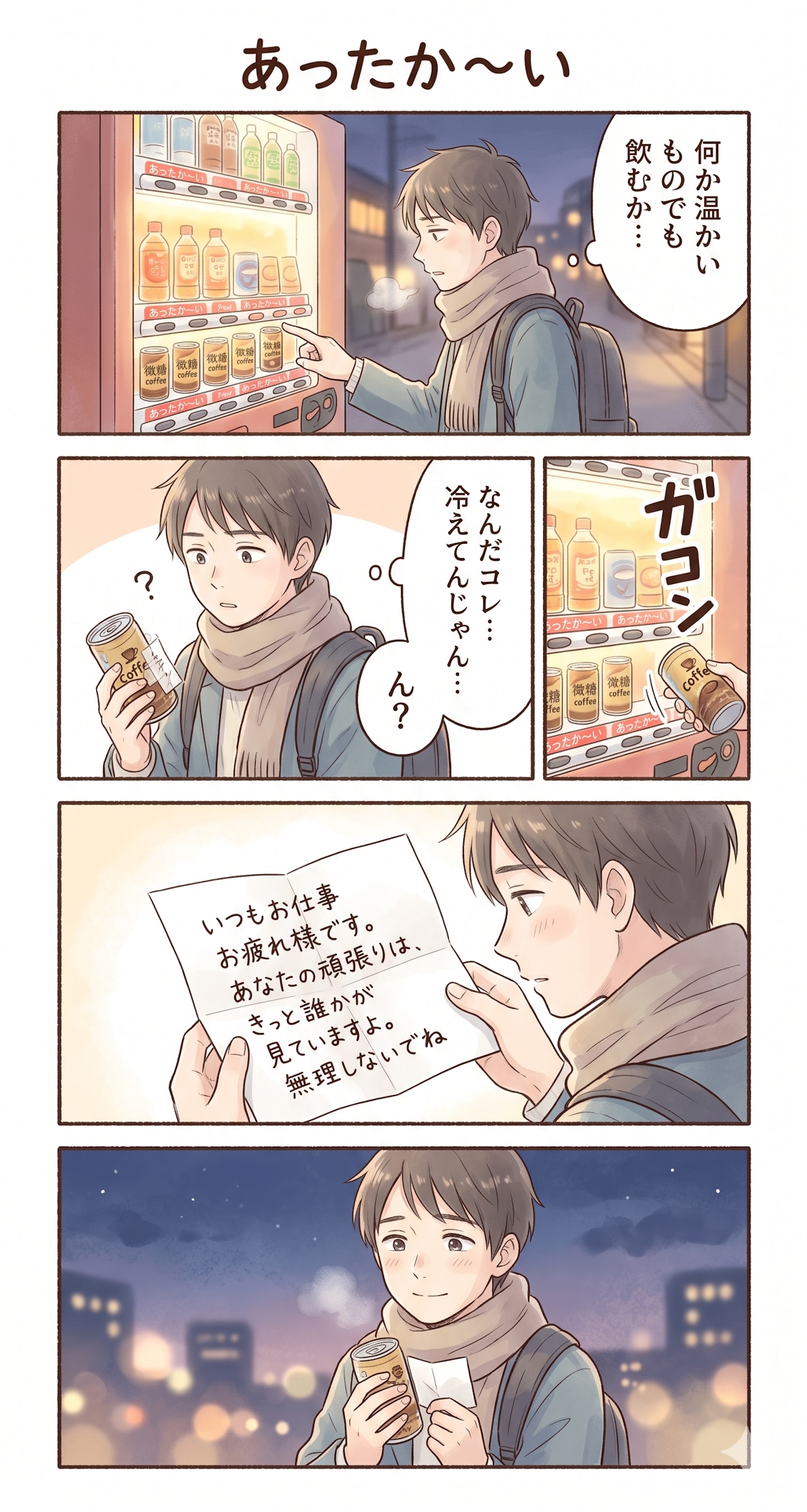 #24 ゆる日常4コマ「あったか〜い」