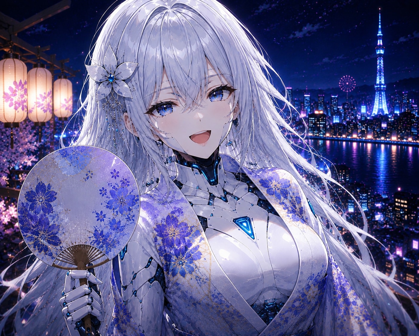 浴衣姿のアンドロイド