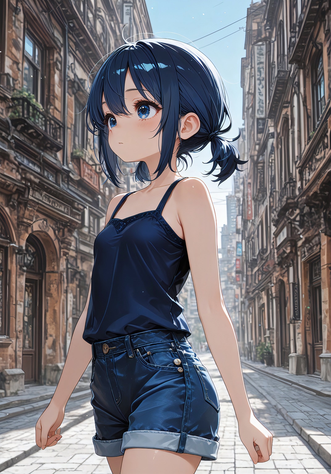 涼風ノースリーブ・蒼依 | の人気AIイラスト・グラビア