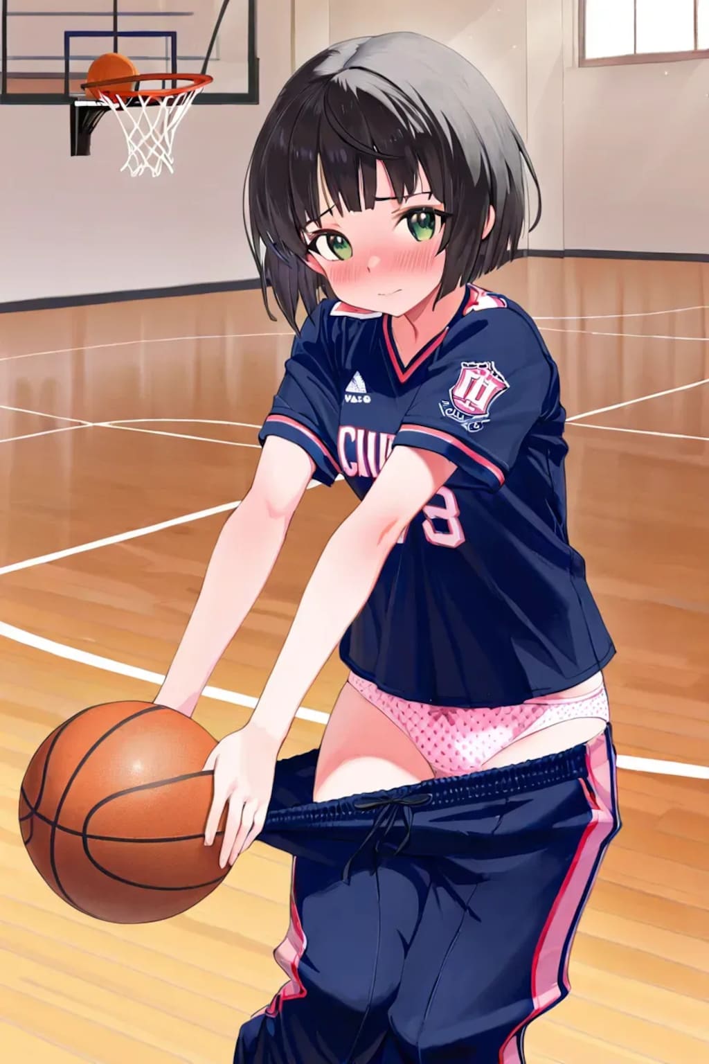 バスケ部女子　言いなりパンツ見せ