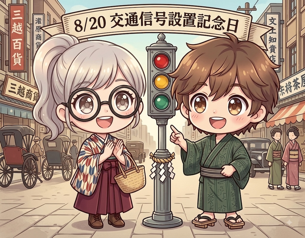今日は「交通信号設置記念日」