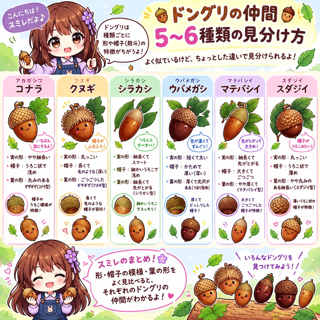 ドングリの見分け方 | の人気AIイラスト・グラビア
