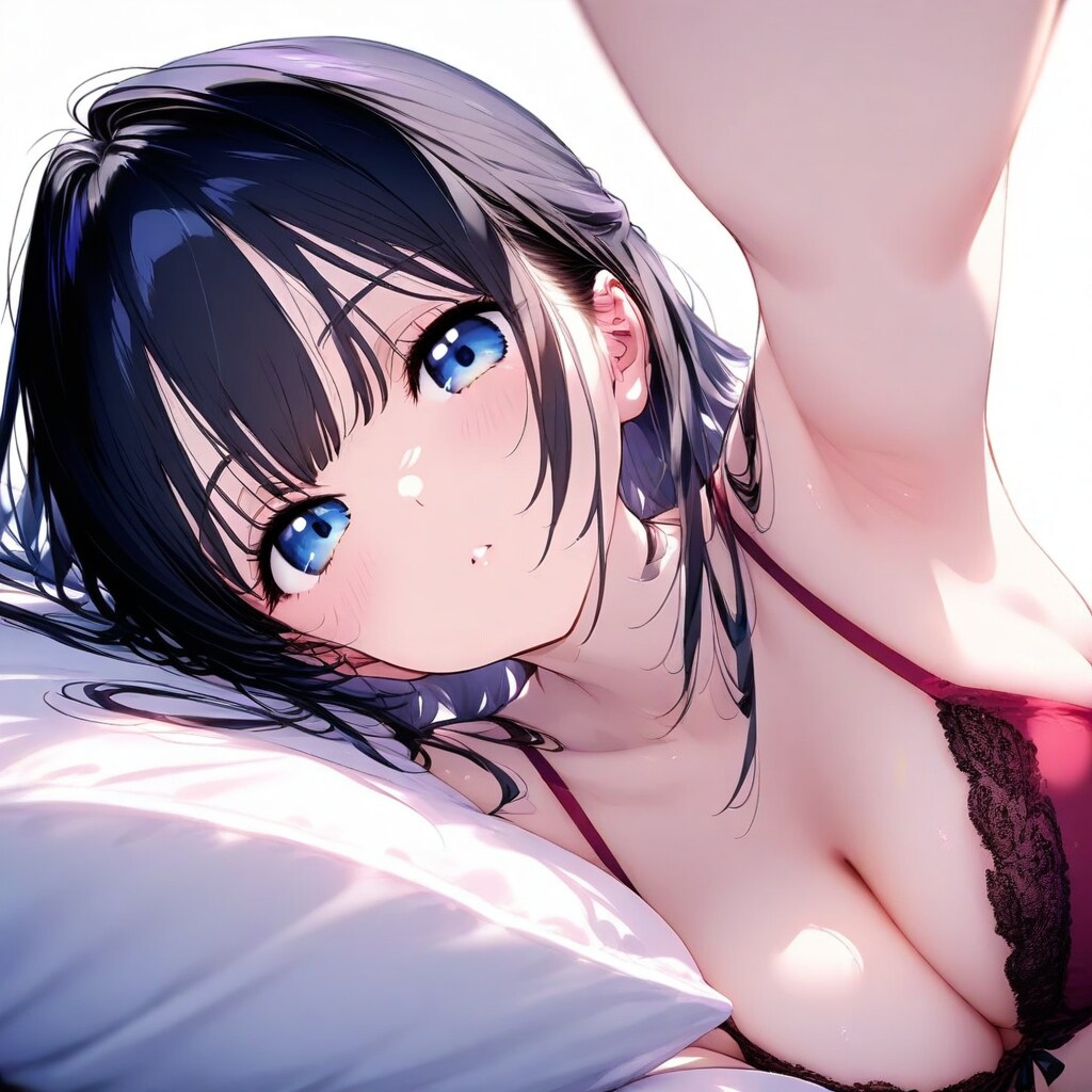 ベッドでの自撮り
