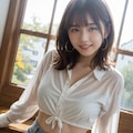 秋のデニムミニスカート 2枚目