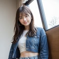 秋のデニムミニスカート 10枚目