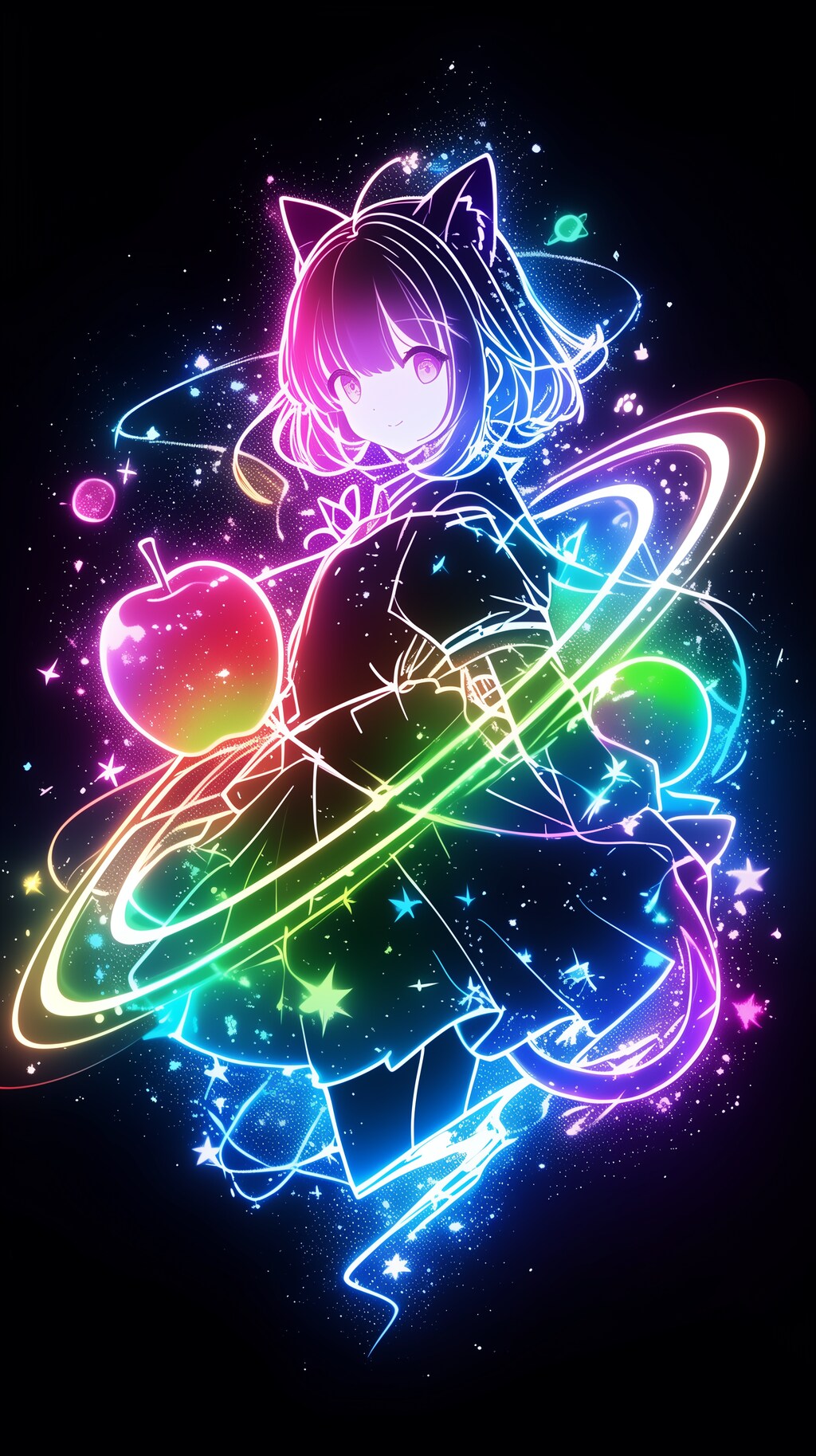 リンゴと宇宙とネコミミと