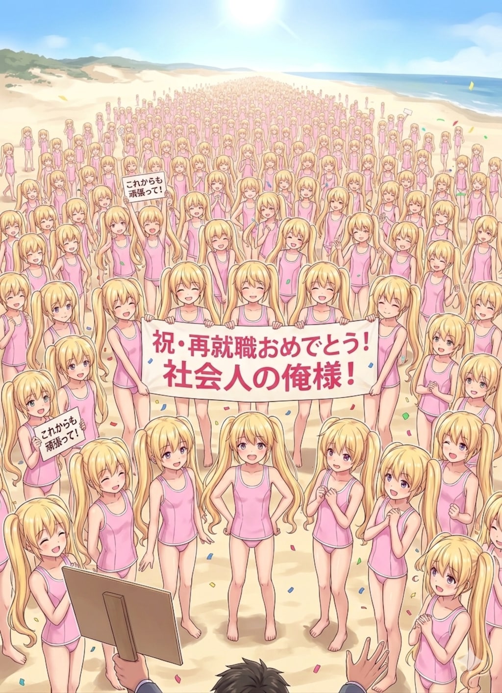 術者のクローン達に祝われる再就職