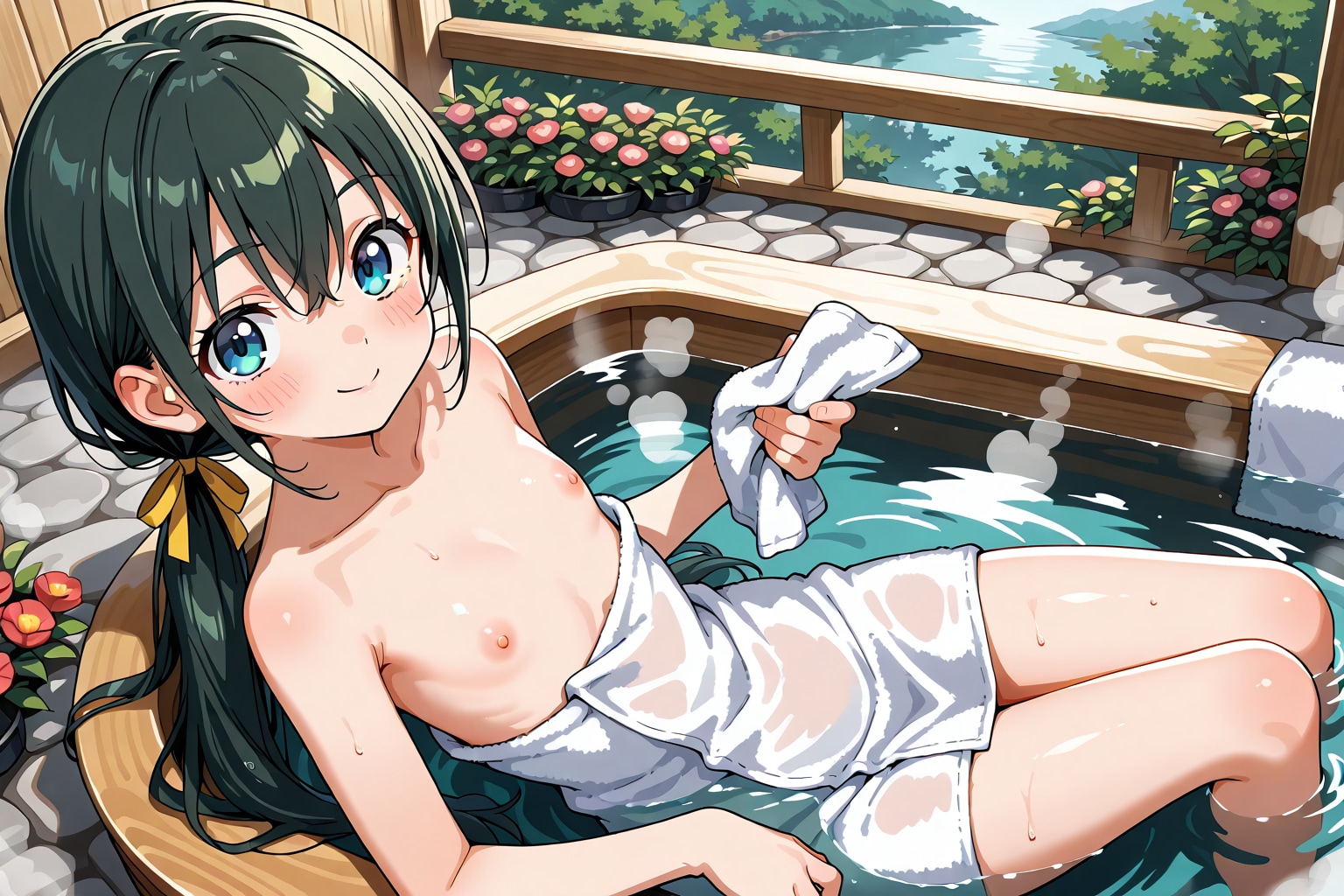 純真ちっぱい(JC)ちゃんと露天風呂【R-18 Edition】