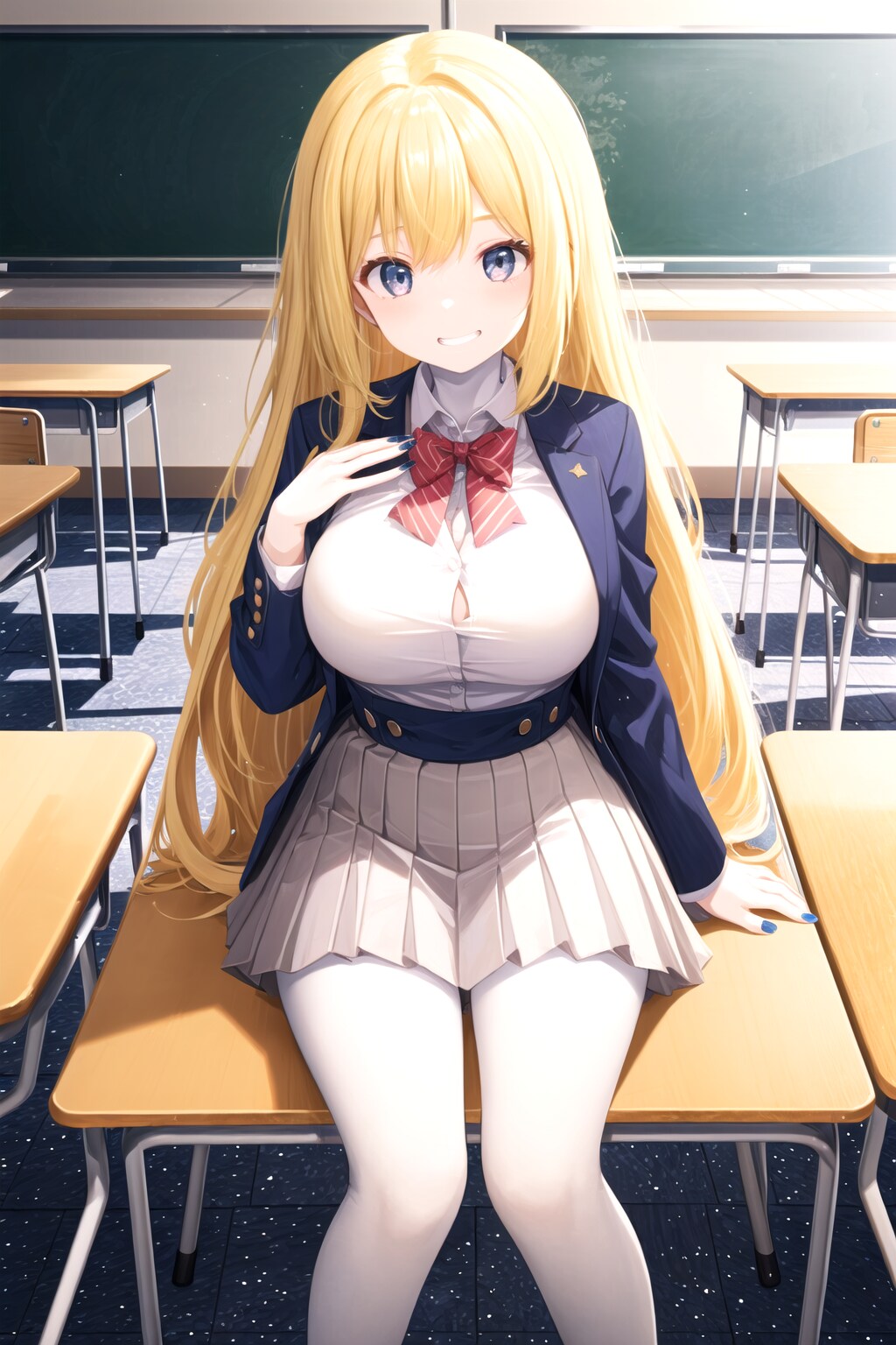 ニヤリと笑うギャル