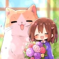 おっきい猫と女の子 9枚目