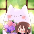 おっきい猫と女の子 11枚目