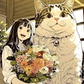 おっきい猫と女の子 7枚目