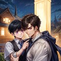 ショールを羽織った？黒髪短髪男性★（12枚） 7枚目