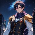 ショールを羽織った？黒髪短髪男性★（12枚） 12枚目