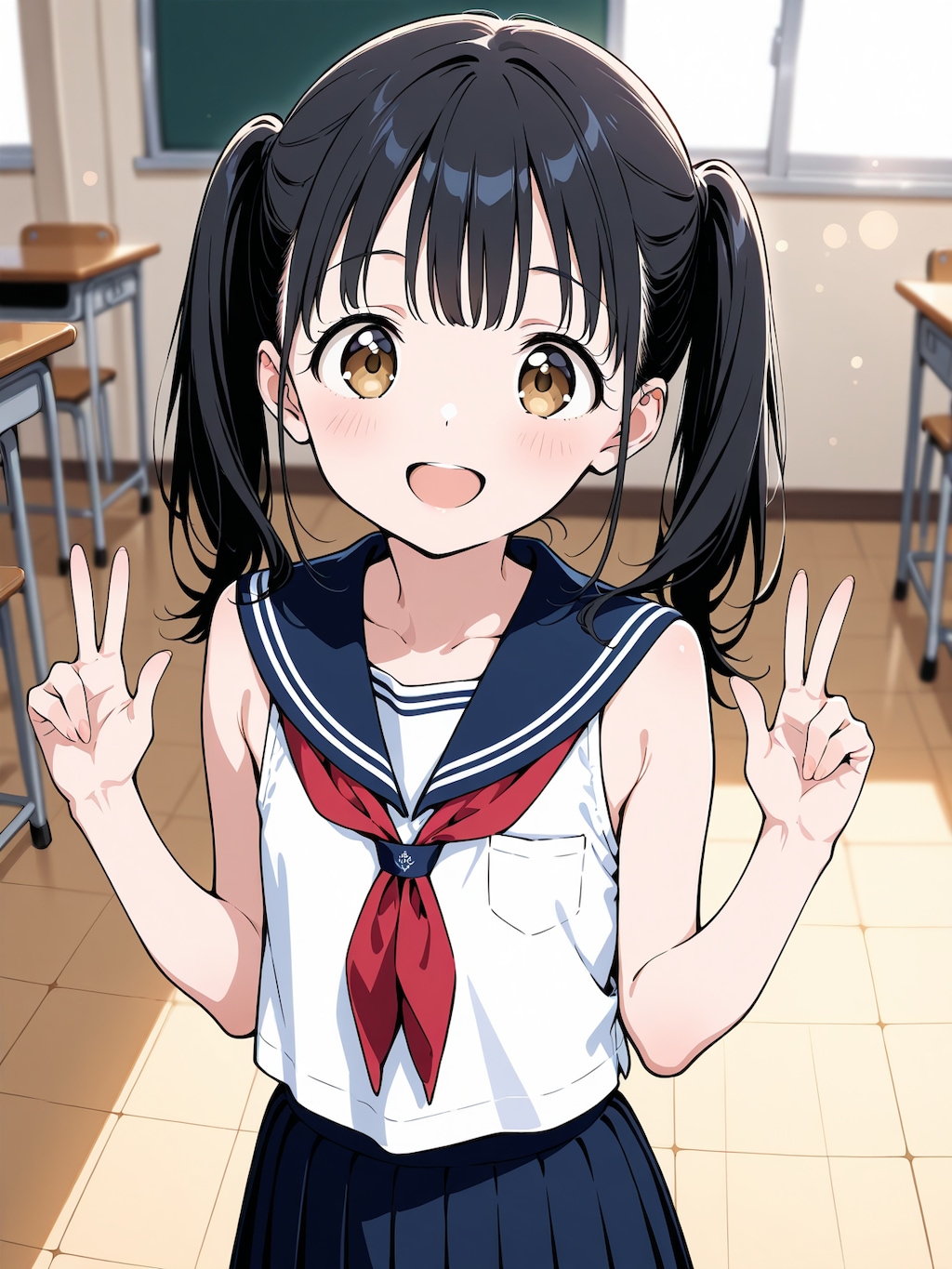 スリーブレスセーラー服