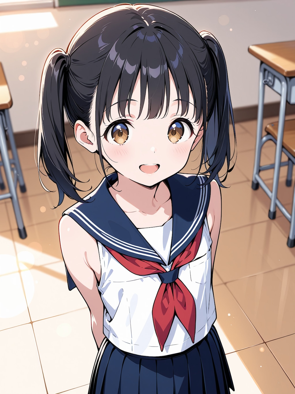 スリーブレスセーラー服