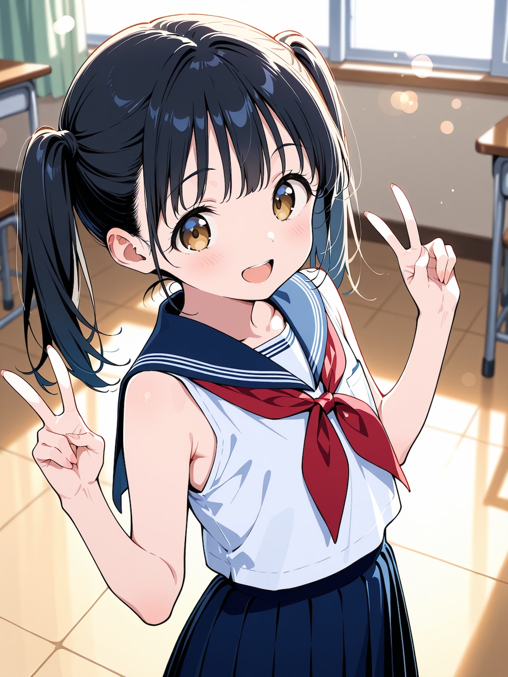 スリーブレスセーラー服