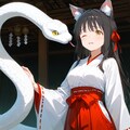 うちの狼姉妹と白蛇神社 2枚目