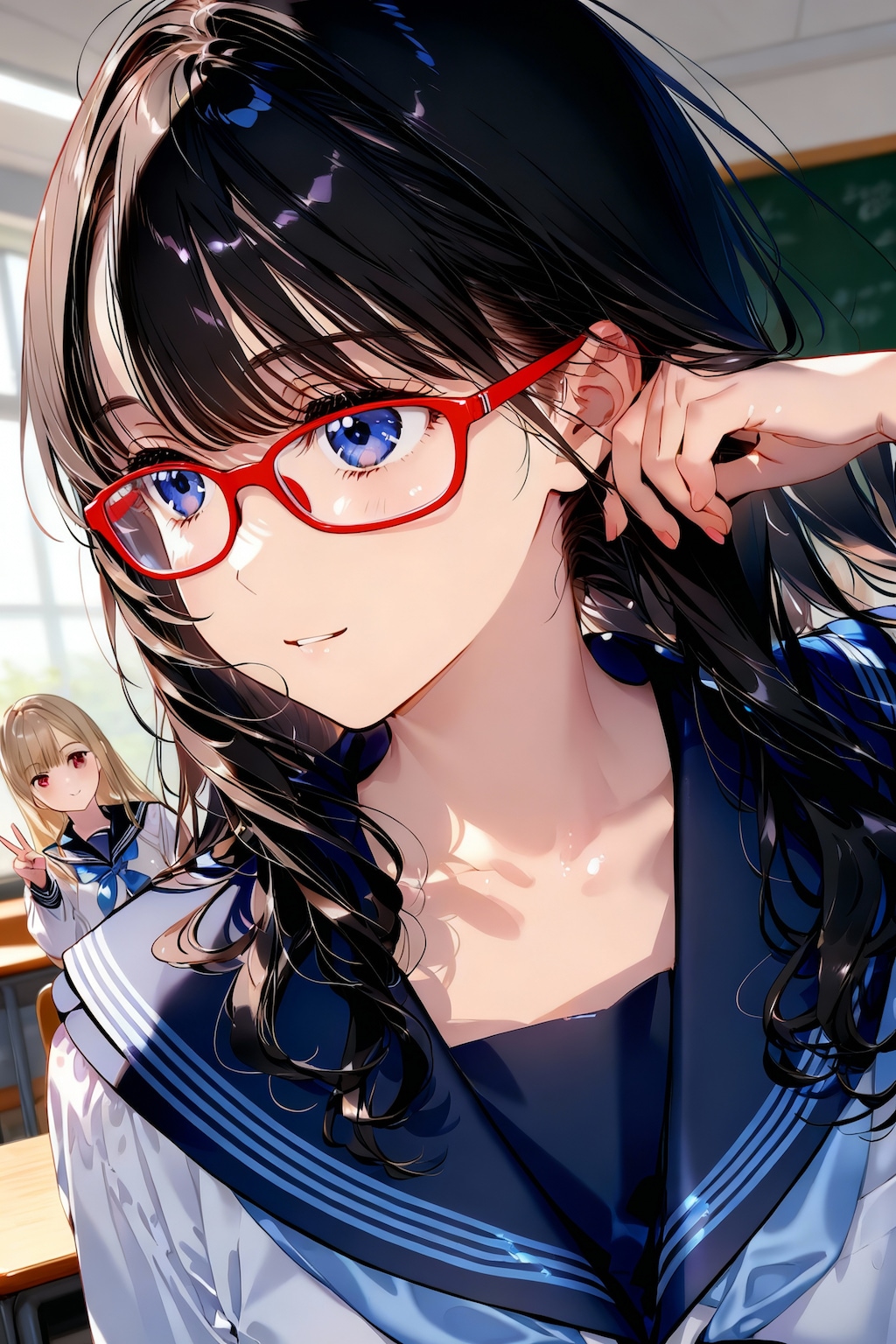 (#Seedream)彼女に眼鏡を掛けてもらった