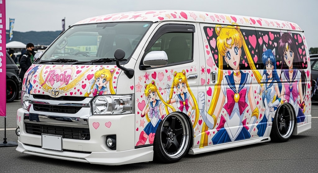 セーラームーン痛車ハイエース