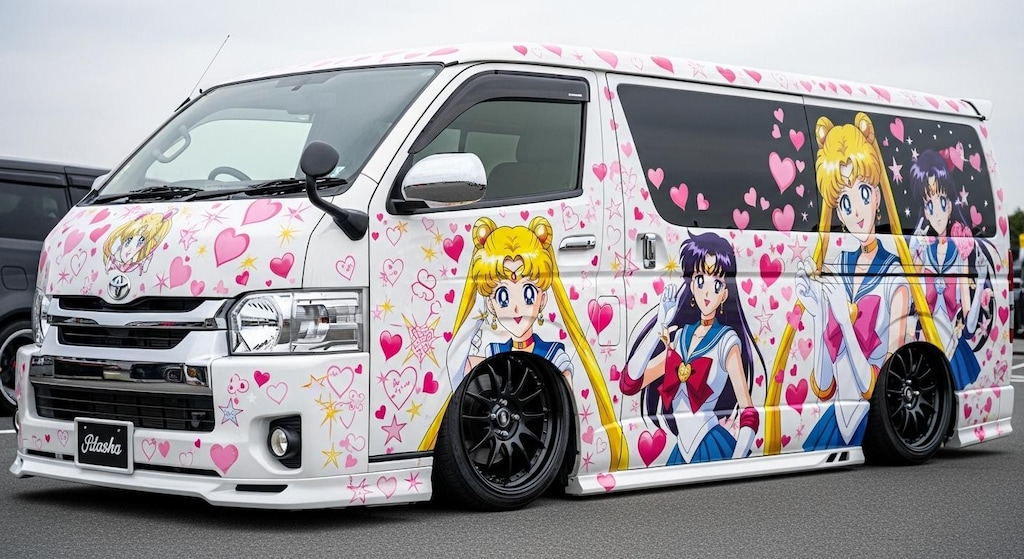 セーラームーン痛車ハイエース