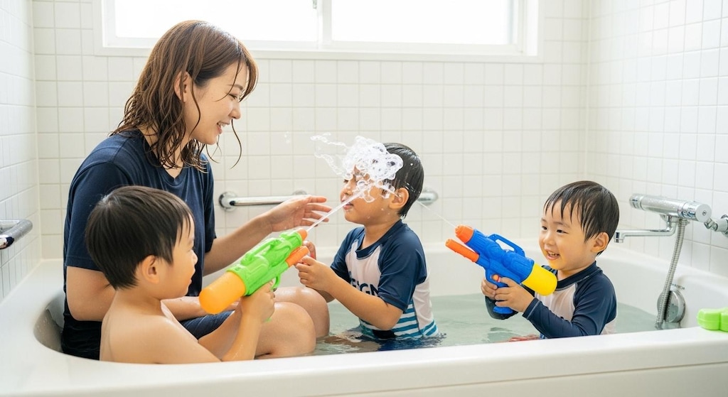 優しい水遊び