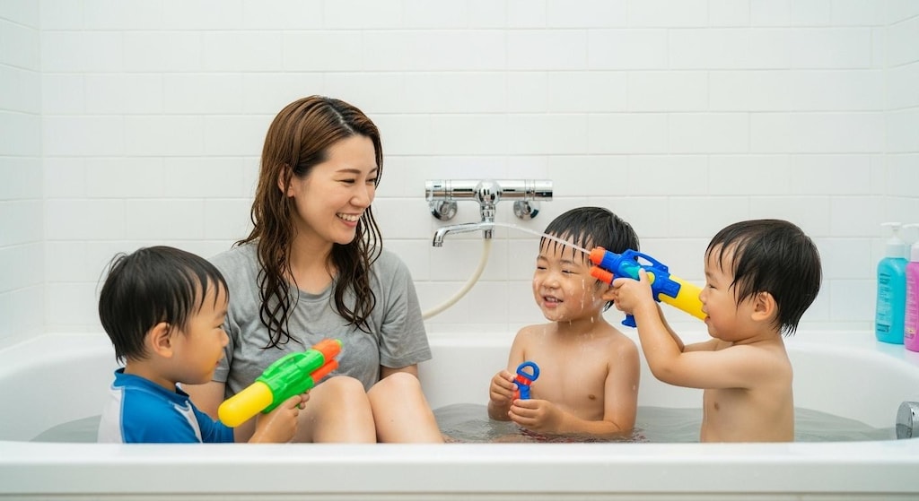 優しい水遊び