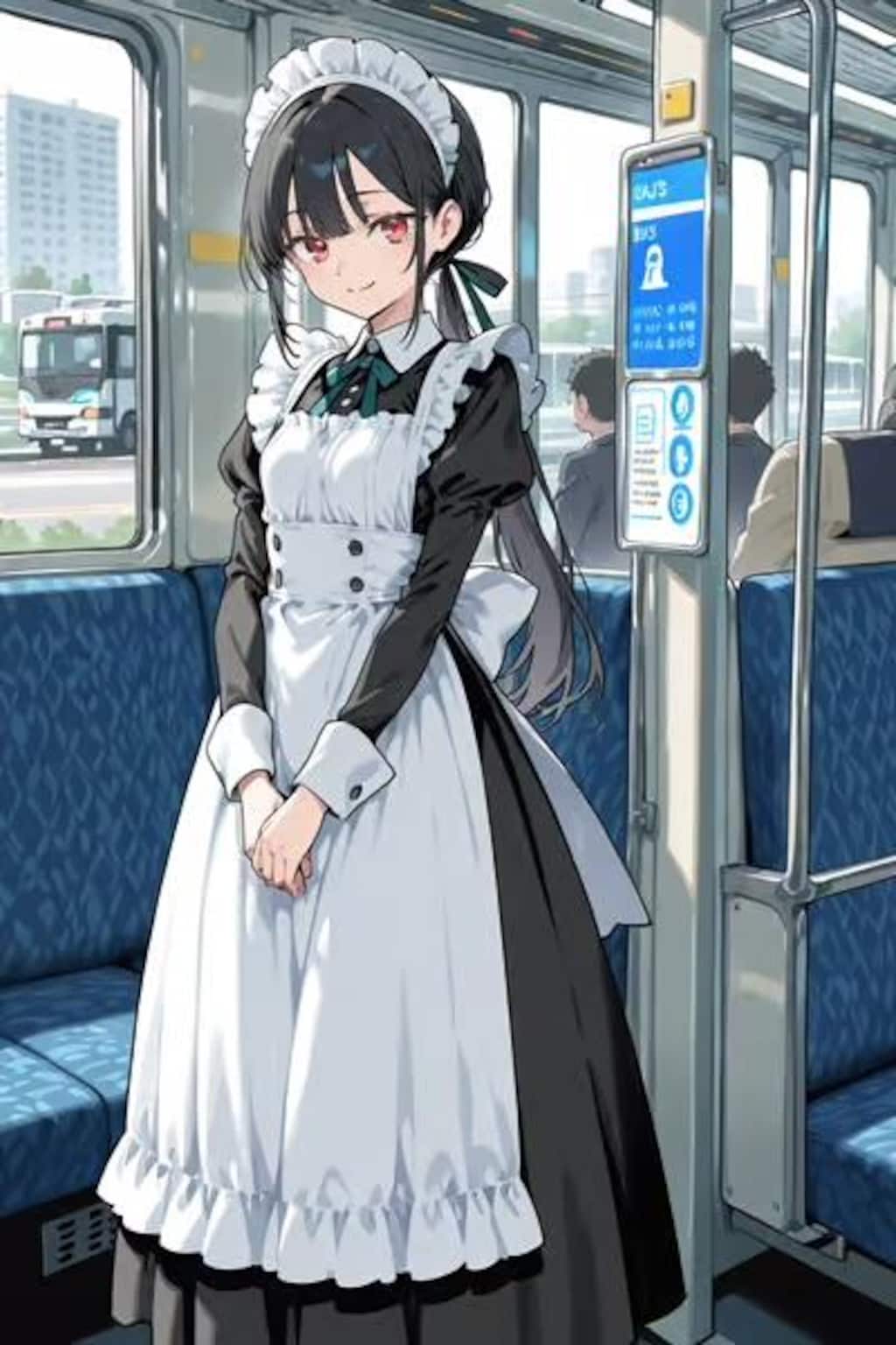 バスガイドのメイドさん