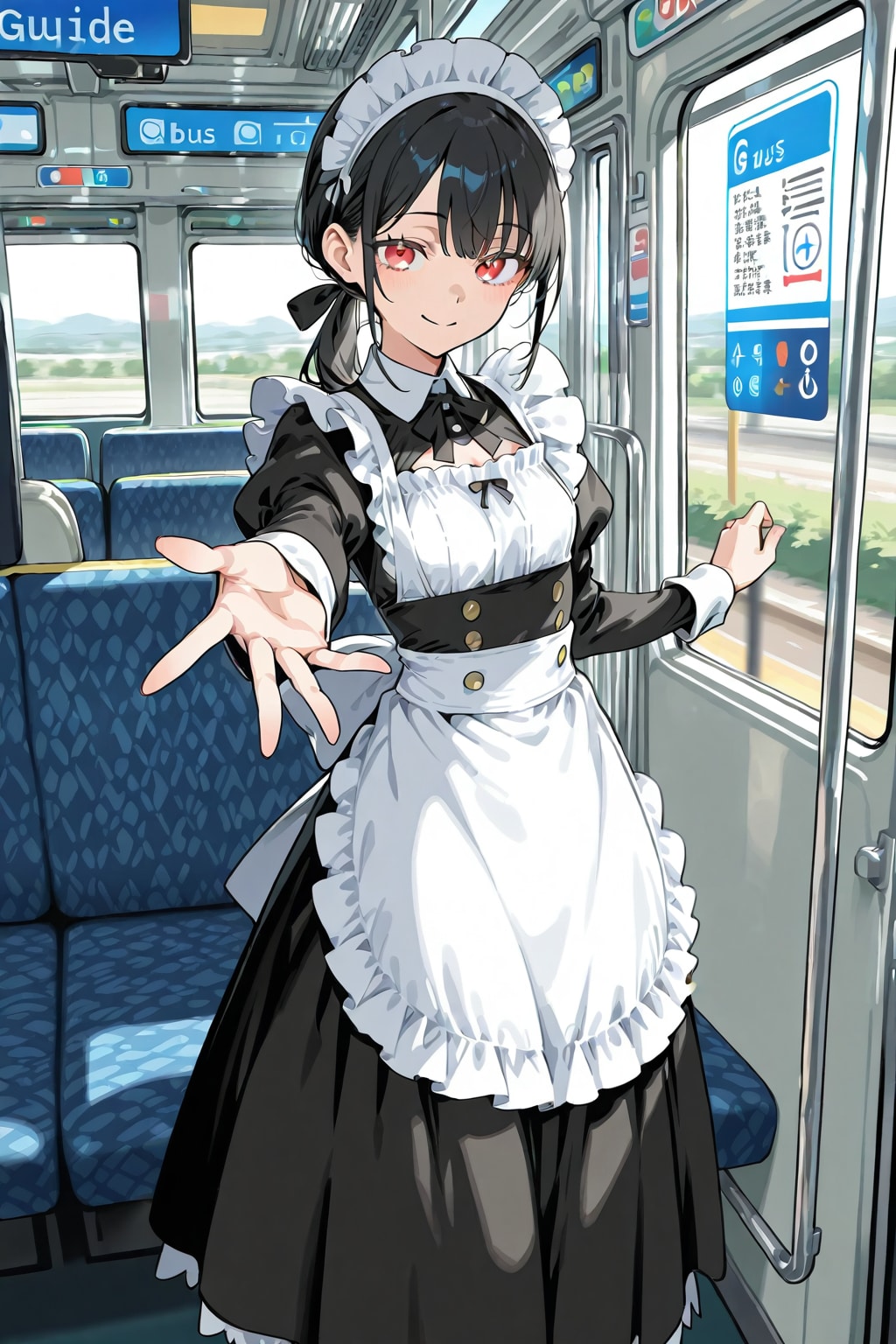 バスガイドのメイドさん