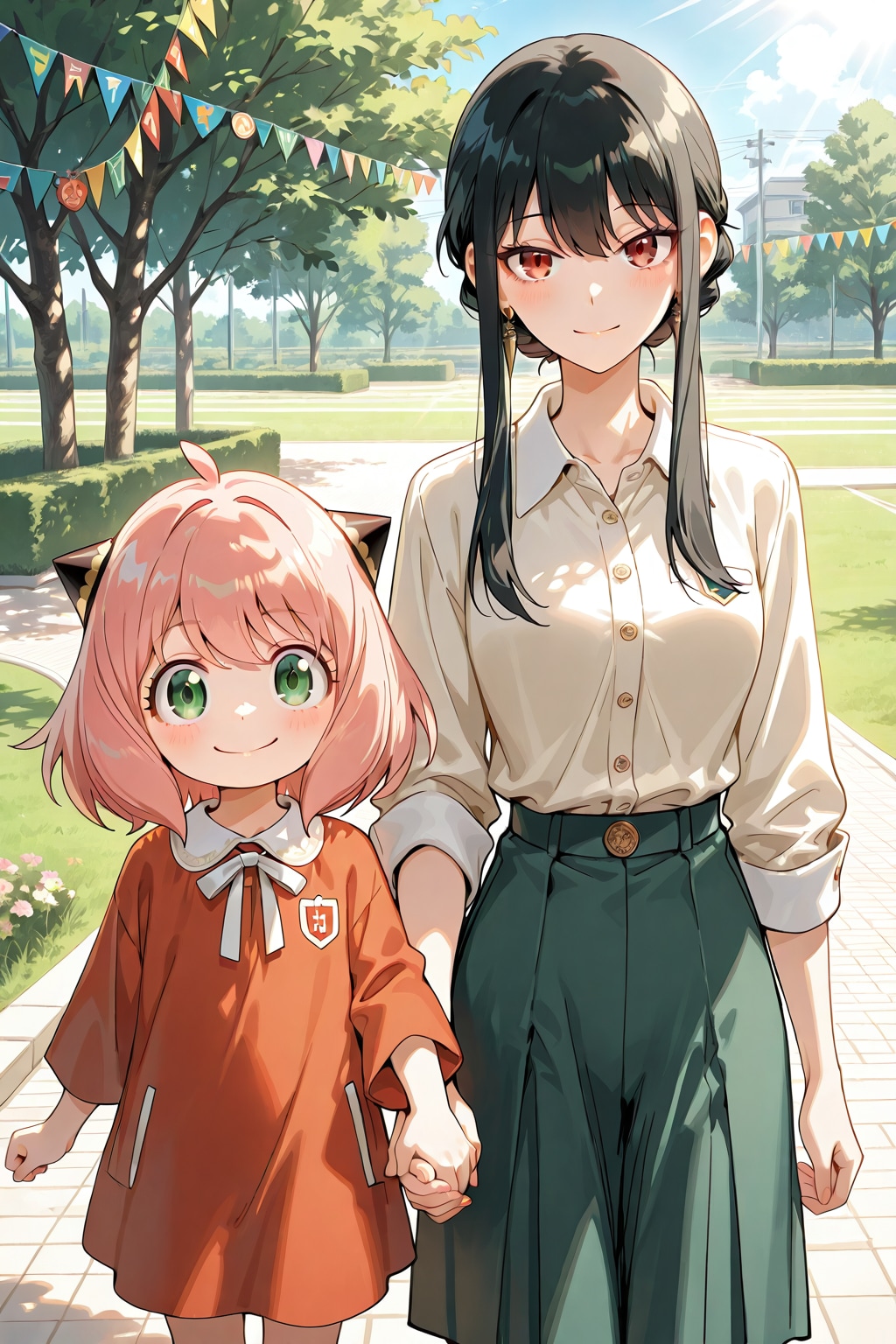 【BONSAI】でヨル＆アーニャ（パステル調） | の人気AIイラスト・グラビア