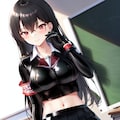 黒髪ロングラバー制服風紀委員JKちゃんに取り締まられたい ほらら 3枚目