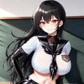黒髪ロングラバー制服風紀委員JKちゃんに取り締まられたい ほらら 4枚目
